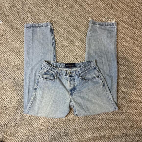 Y2K vintage light wash lei straight leg boyfriend jeans- low to mid rise - Picture 1 of 7